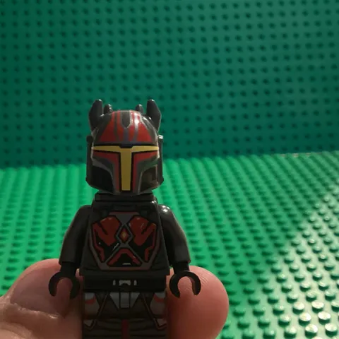 LEGO Plastic Minifigure Black Red Helmeted Character w/ Jetpack Backpack