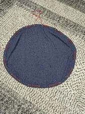 Vintage Lego Play Mat Blue Denim Drawstring Storage Bag Carry Sack Round