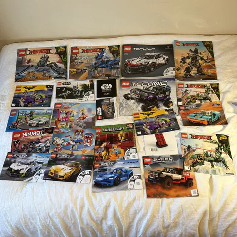Lot of 22 Lego Manuals Only Ninjago Technics Speed Champions Star Wars Used