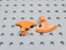 LEGO Lot of 2 Reddish Orange Axe Blade Weapon Minifig BU