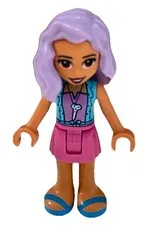 LEGO Friends Minifigure NINA 344 Lavender Hair Salon From Set #41391  Near Mint