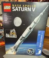 LEGO NASA Apollo Saturn V (21309) - Sealed, box has dings and wear.