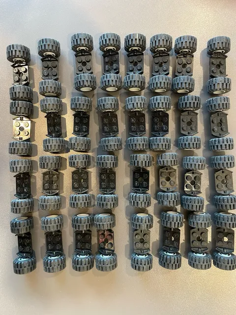 LEGO WHEELS RIMS TIRES LOT OF 33 SETS 37x18 30.4x14 165 TOTAL PIECES