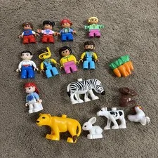 Lego Duplo Large Figure Lot 16 FIGURES, Mixed Characters And Animals