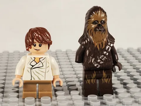 LEGO Star Wars Young Han Solo Chewbacca Minifigure Pair sw0357 sw0532