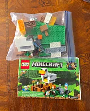 LEGO Minecraft The Chicken Coop 21140 198 pcs 7+ Steve Chicken No Box