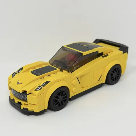 LEGO SPEED CHAMPIONS: Yellow Chevrolet Corvette Z06 Retired Set #75870