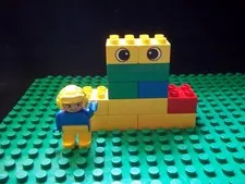 Duplo Green Base Plate 15 x 15 inches Large 24 x 24 pegs Plus Figure and Pieces