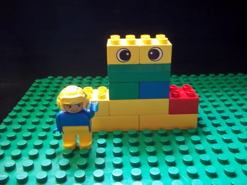 Duplo Green Base Plate 15 x 15 inches Large 24 x 24 pegs Plus Figure and Pieces