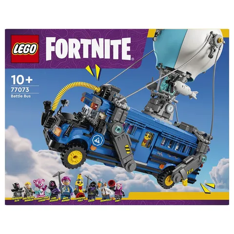 LEGO Fortnite Battle Bus Toy Set with 9 Characters 77073