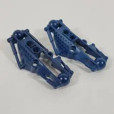 2X LEGO Bionicle DARK BLUE Piraka Arm Section w/ 2 Ball Joint Part Lot Set 53563