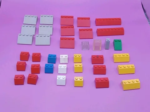 Building Bricks Lot (Mostly LEGO) RAMPS Pieces Assorted Sizes *SEE DETAILS*