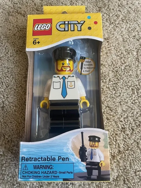 New LEGO Retractable Pen with Large Minifig Body Dock Lego CITY
