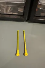 LEGO 2x Lot Yellow Whip Antenna 8H Satellite - 60014, 76018, 7141, 10026 7877