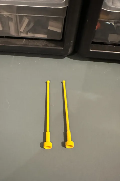 LEGO 2x Lot Yellow Whip Antenna 8H Satellite - 60014, 76018, 7141, 10026 7877