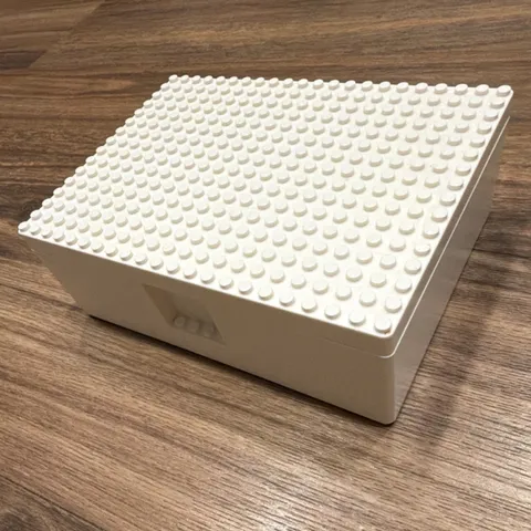 LEGO x IKEA White Stackable Plastic Storage Container with Studded Lid 