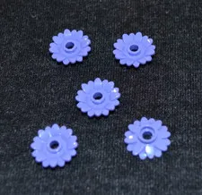 (5) Medium Lavender Detailed Flower Bricks ~ New Lego Parts ~