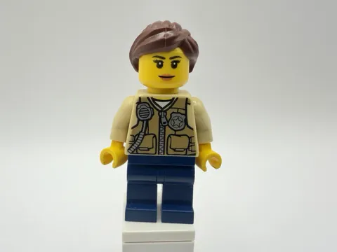 LEGO CITY Part cty0548 - Swamp police, female, Tan Jacket, Blue Legs, Ponytail