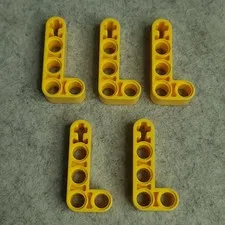 LEGO 32140 Technic Beam Liftarm Bent Thick L Shape 2x4 Yellow x5
