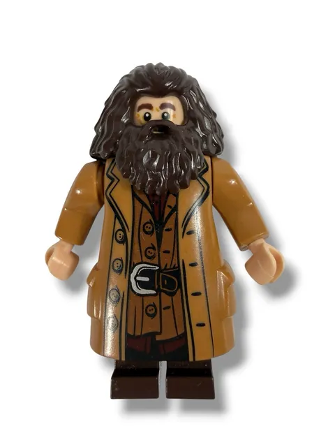 LEGO Harry Potter Minifig HP144 Rubeus Hagrid, md nougat topcoat with buttons