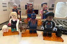 LEGO Marvel Spider-Verse 6 Minifigure Lot: Miles, Gwen, Miguel O’Hara, Werewolf