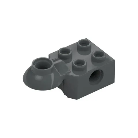 LEGO 18x Dark Bluish Gray Technic, Brick Modified 2 x 2 with Pin Hole  inv.631