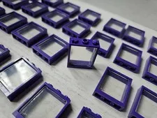 40 Pc Lot Lego 1x3x3 Purple Frame Windows~Harry Potter