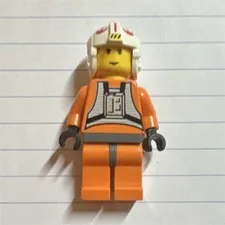 LEGO Star Wars Luke Skywalker Minifigure Pilot with White Helmet 