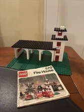 Lego 570 Vintage 1973 LegoLand Firehouse incomplete with Instructions