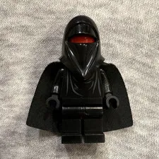 LEGO Minifigure Black Hooded Helmet with Black Cloth Cape, Plastic/Fabric