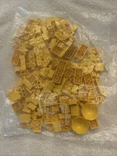 Lot of assorted Yellow Lego bricks & pieces.  5.5 ounces