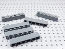 LEGO Lot of 6 Dark Bluish Gray 1x6 Bricks BE