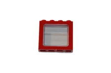 Lego® TRAIN Railway 9V 12V RC Window with Glas 4x3 STANDARD RED