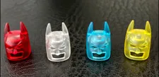 Lego Batman Prototype Mask Cowl Lot of 4 Trans Rare.