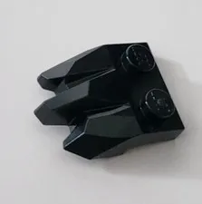 LEGO Black Plate, Modified 1 x 2 with 3 Claws / Rock Fingers 27261