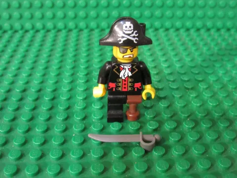 Lego Pirates Captain Minifigure Peg Leg Pirate sword FL14