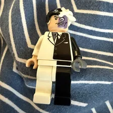 LEGO Two-Face Minifigure Plastic Figure in Black/White Suit, LEGO Character