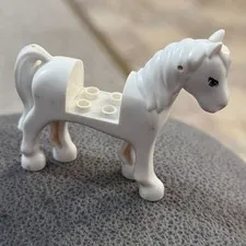 Lego Horse Figure Piece Toy 93083 Farm Animal White 2 x 2 cutout