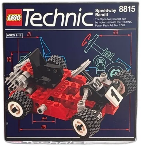 Lego Technic Speedway Bandit 8815 Complete Boxed 1991 77 Pieces Vintage