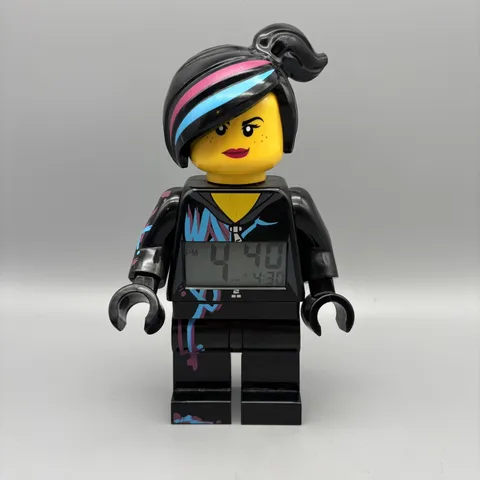 Lego Movie Wyldstyle Lucy Character Minifigure Shaped Alarm Clock Tested
