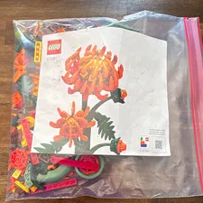 LEGO Botanical Collection Chrysanthemum Set 10368 with Manual