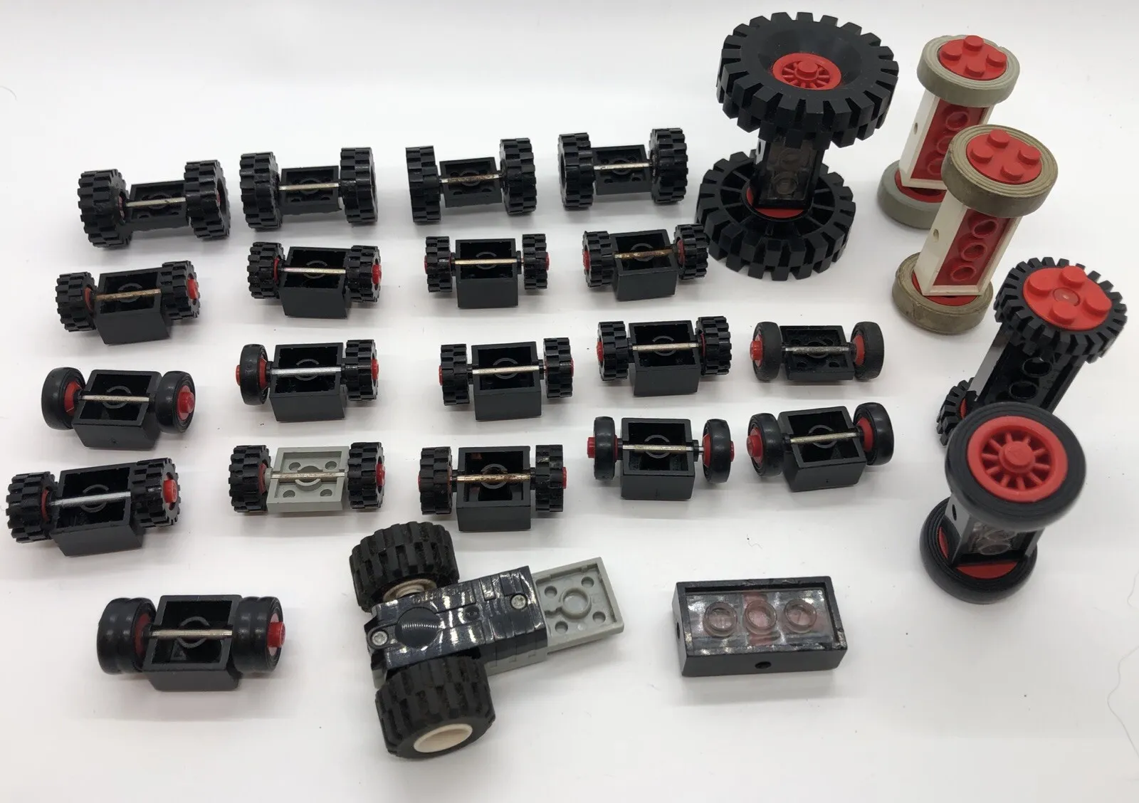 Vintage Lego Wheels Tires Axles Lot Parts For Lego Cars And Vehicles