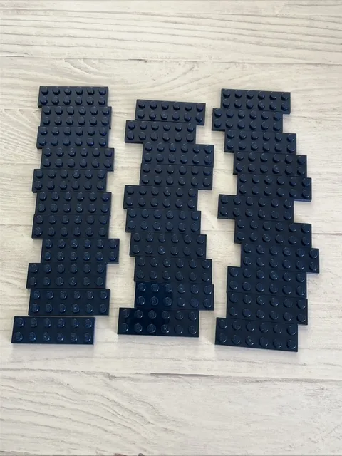 LEGO DARK BLUE LOT 32 PCS 2X6 PLATE VARIETY EARTH NAVY BLUE