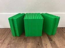 LEGO DUPLO Green 2x10 Building Bricks Lot of 10 Large Stud Blocks Genuine