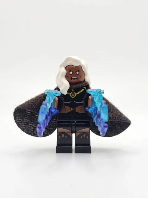 ​LEGO Marvel X-Men Storm Minifigure Black Suit sh0116 Authentic + Accessories