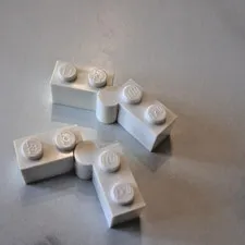Lego Lot of 2 Hinge Brick 1x4 Swivel Base White