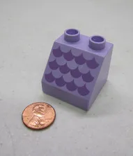 Lego Duplo Fish Dragon Dinosaur Scales Purple Specialty Printed Block