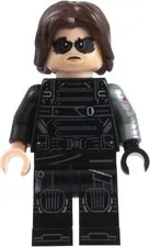 LEGO® Minifig sh1132 - Winter Soldier - Dark Brown Hair