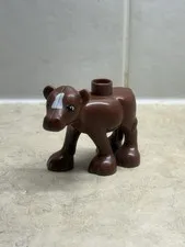 Lego Duplo Brown Calf Baby Cow w/ White Blaze Animal Farm Zoo Replacement Part