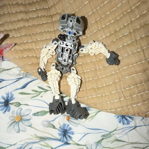 LEGO BIONICLE Buildable Figure Bulk Lot - Black/Gray/White Plastic